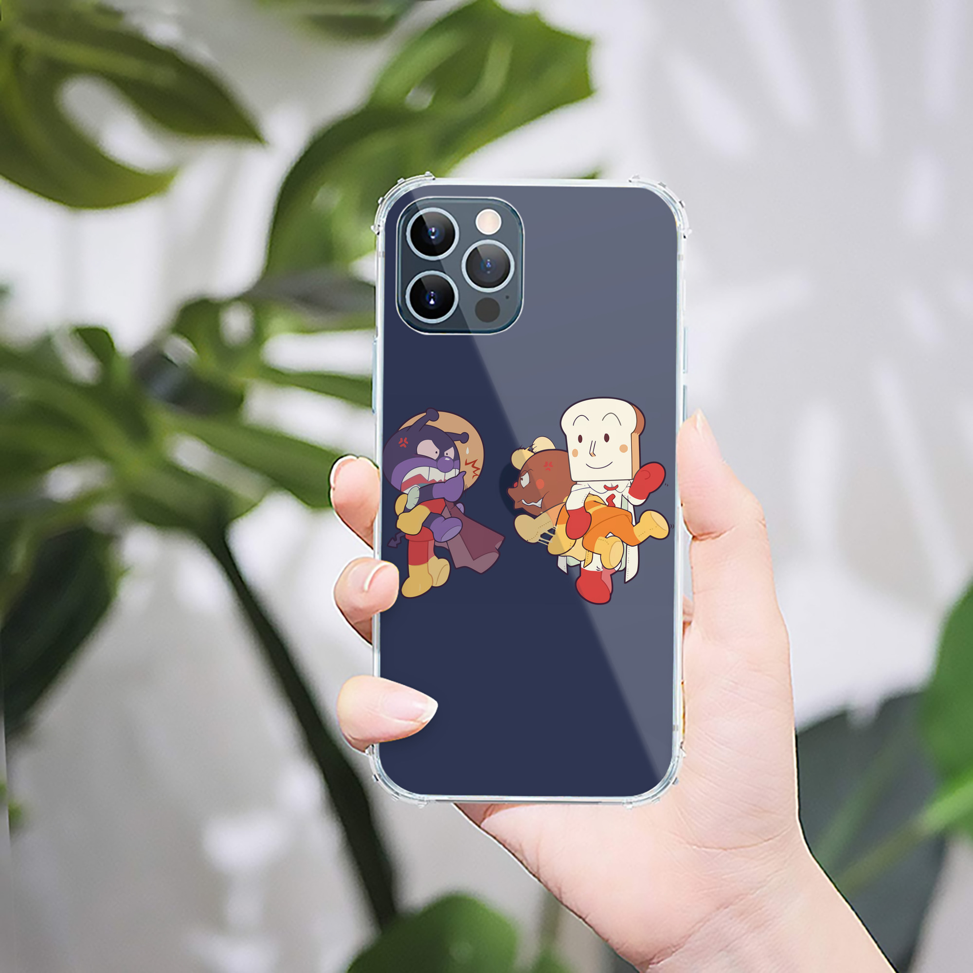（画像用） アンパンマン Anpanman 【iPhone 12シリーズ対応】透明スマホケース（クリアソフトケース）